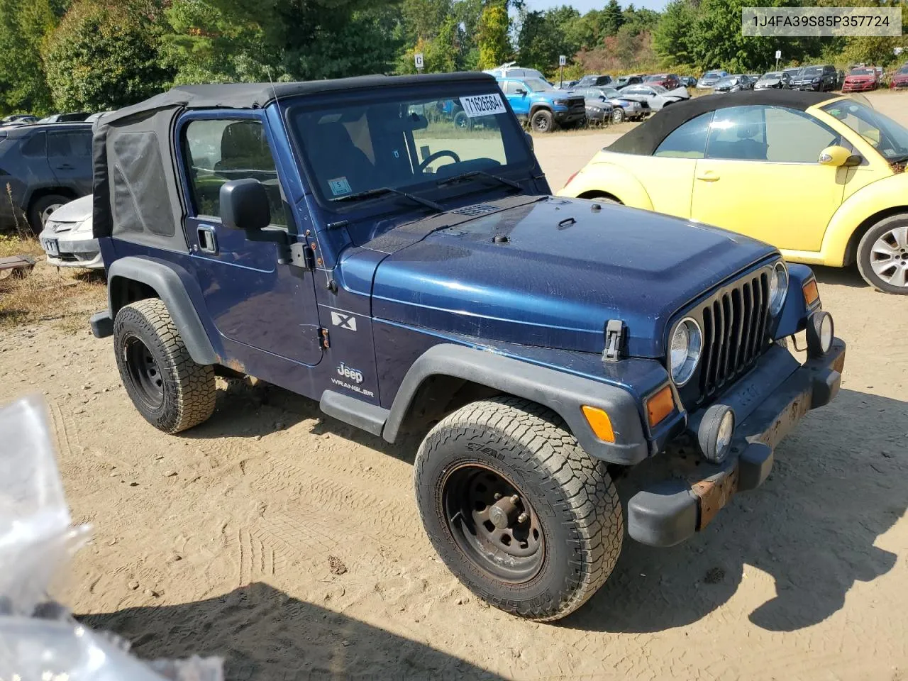 2005 Jeep Wrangler X VIN: 1J4FA39S85P357724 Lot: 71626564