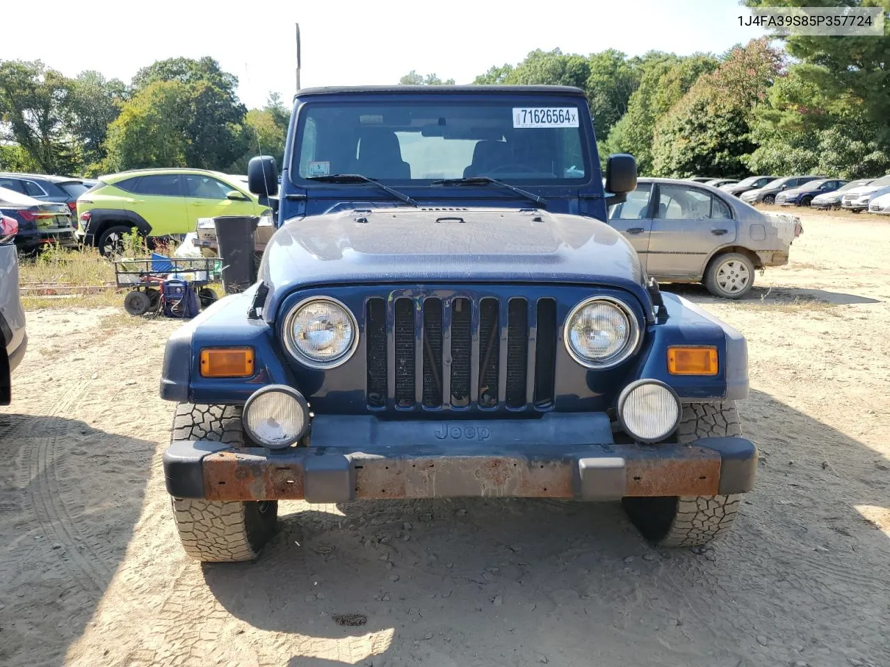 2005 Jeep Wrangler X VIN: 1J4FA39S85P357724 Lot: 71626564