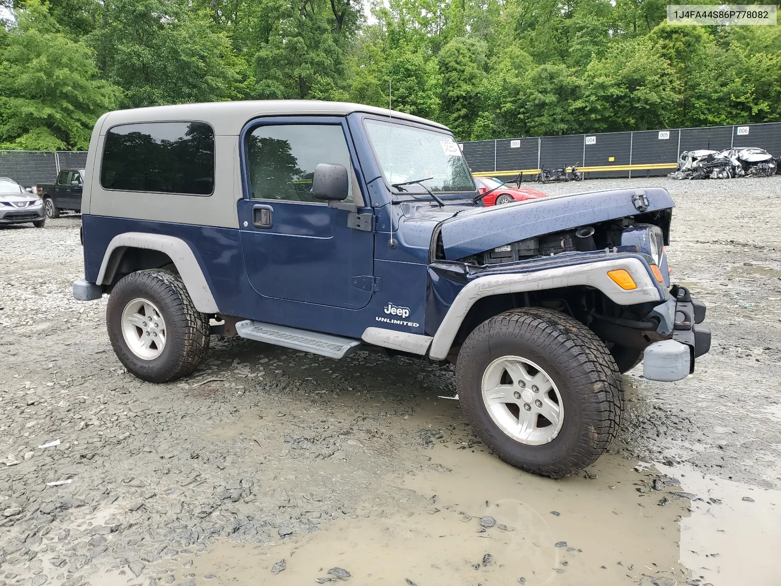 2006 Jeep Wrangler / Tj Unlimited VIN: 1J4FA44S86P778082 Lot: 54526604