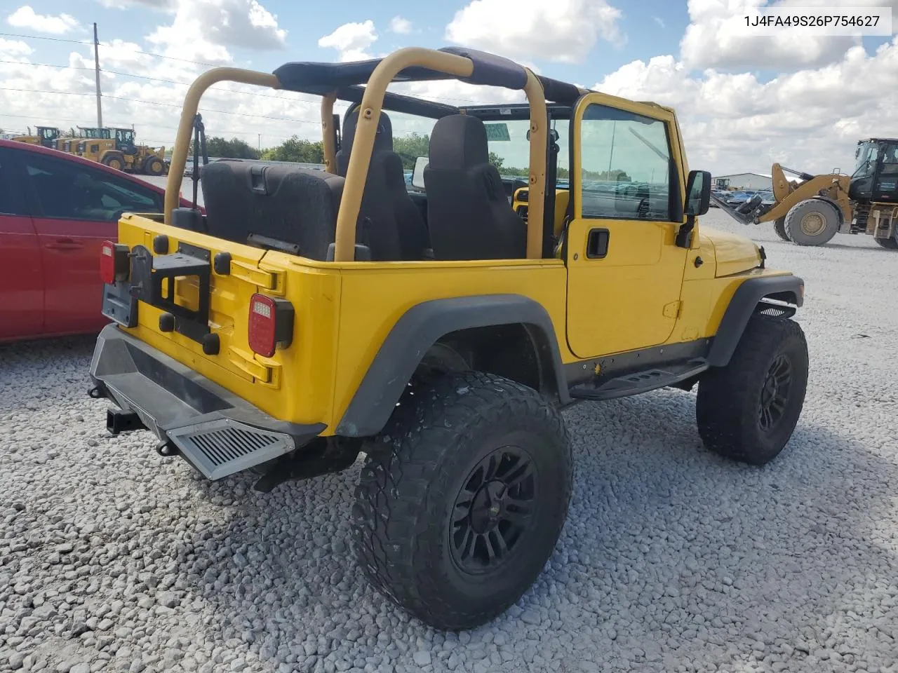 2006 Jeep Wrangler / Tj Sport VIN: 1J4FA49S26P754627 Lot: 72555594