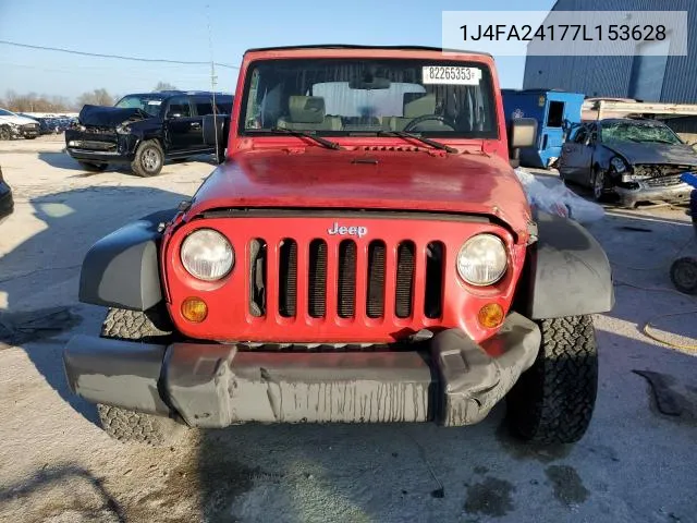 2007 Jeep Wrangler X VIN: 1J4FA24177L153628 Lot: 62399614