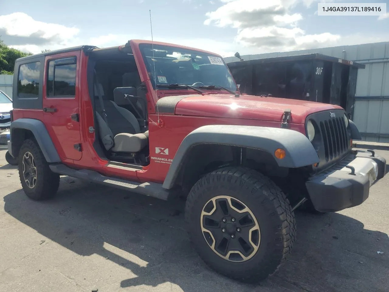 2007 Jeep Wrangler X VIN: 1J4GA39137L189416 Lot: 63907474