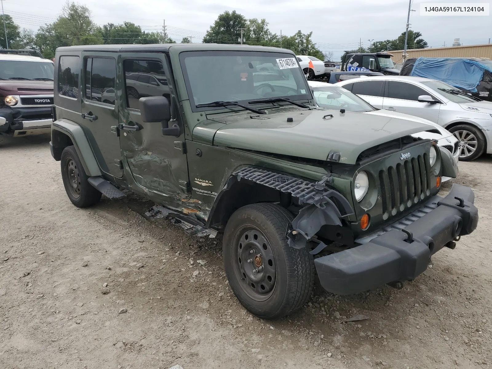 1J4GA59167L124104 2007 Jeep Wrangler Sahara