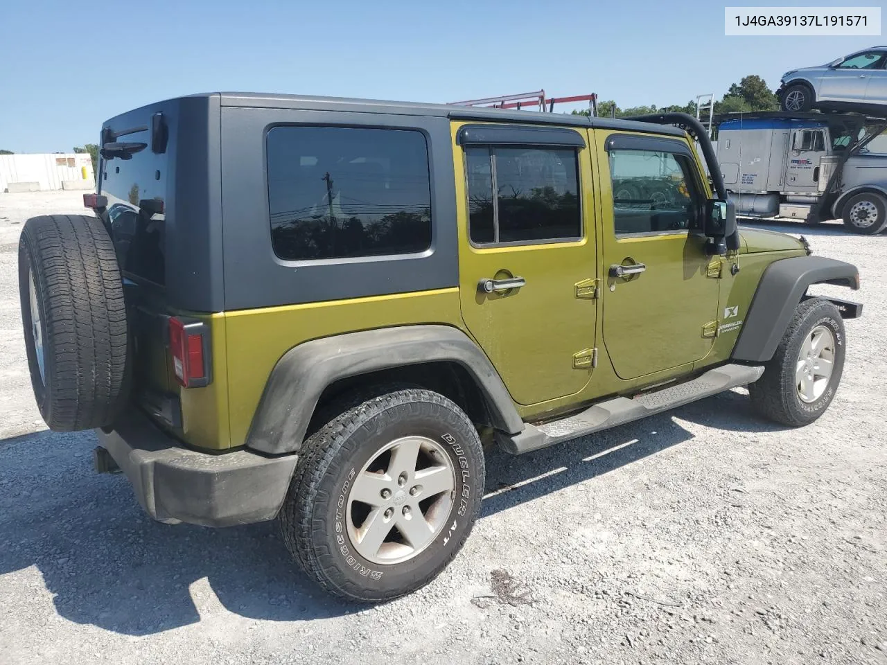 2007 Jeep Wrangler X VIN: 1J4GA39137L191571 Lot: 70510984