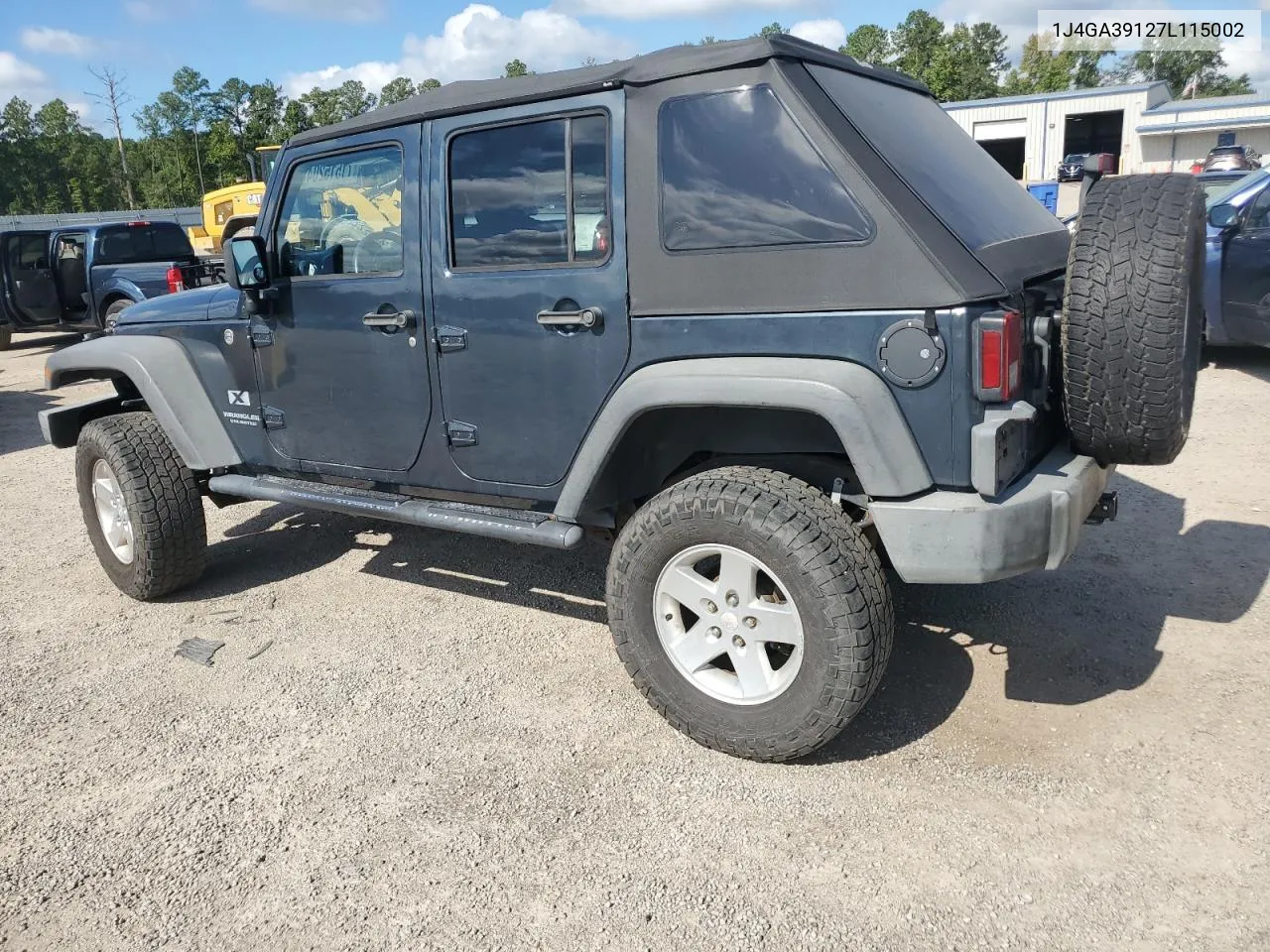 2007 Jeep Wrangler X VIN: 1J4GA39127L115002 Lot: 71515204