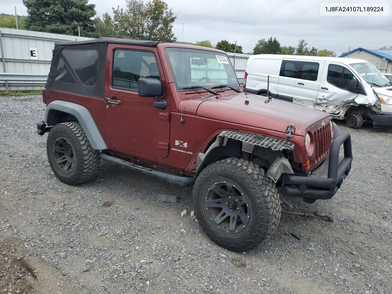 2007 Jeep Wrangler X VIN: 1J8FA24107L189224 Lot: 72216244