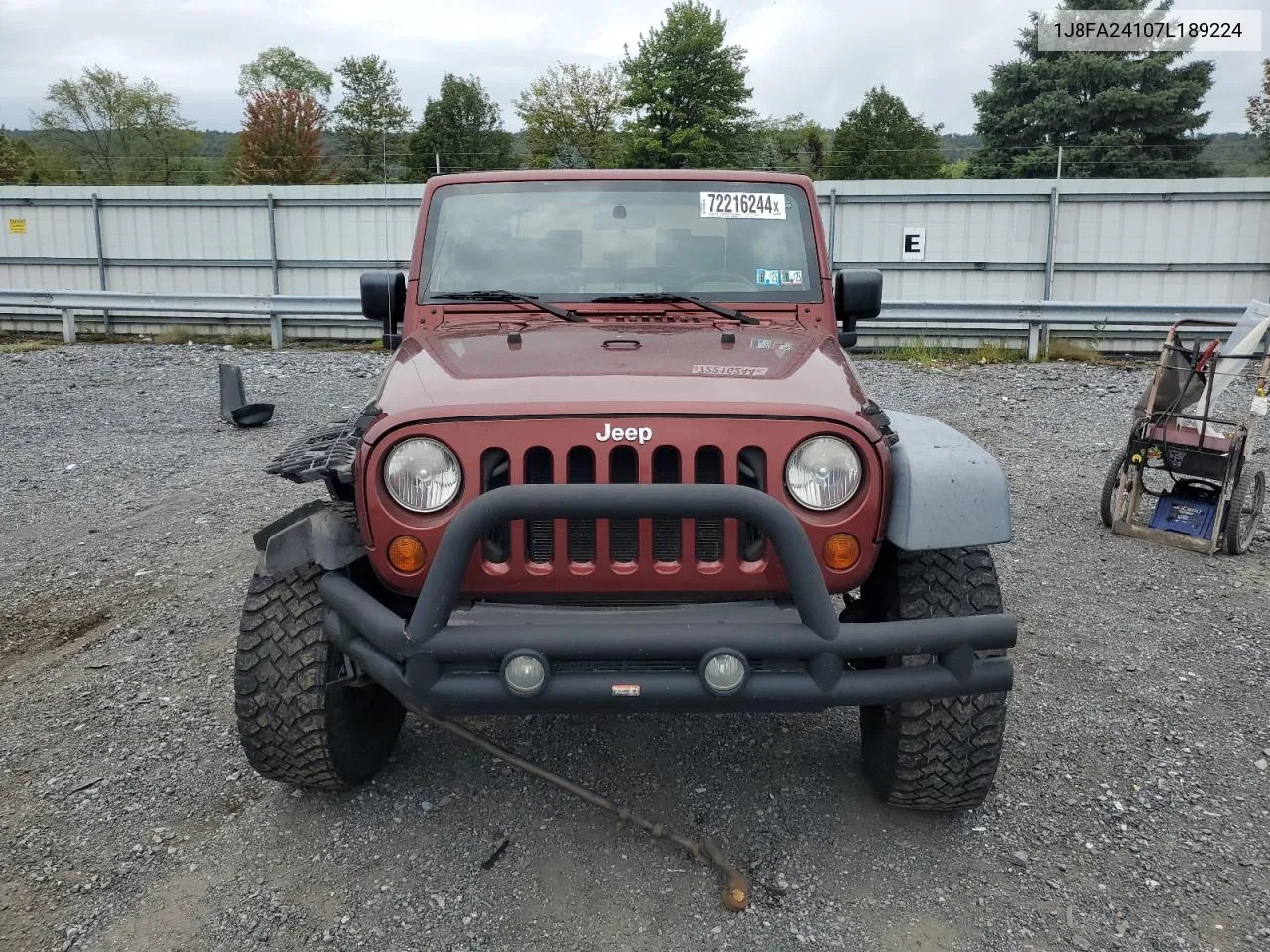 2007 Jeep Wrangler X VIN: 1J8FA24107L189224 Lot: 72216244