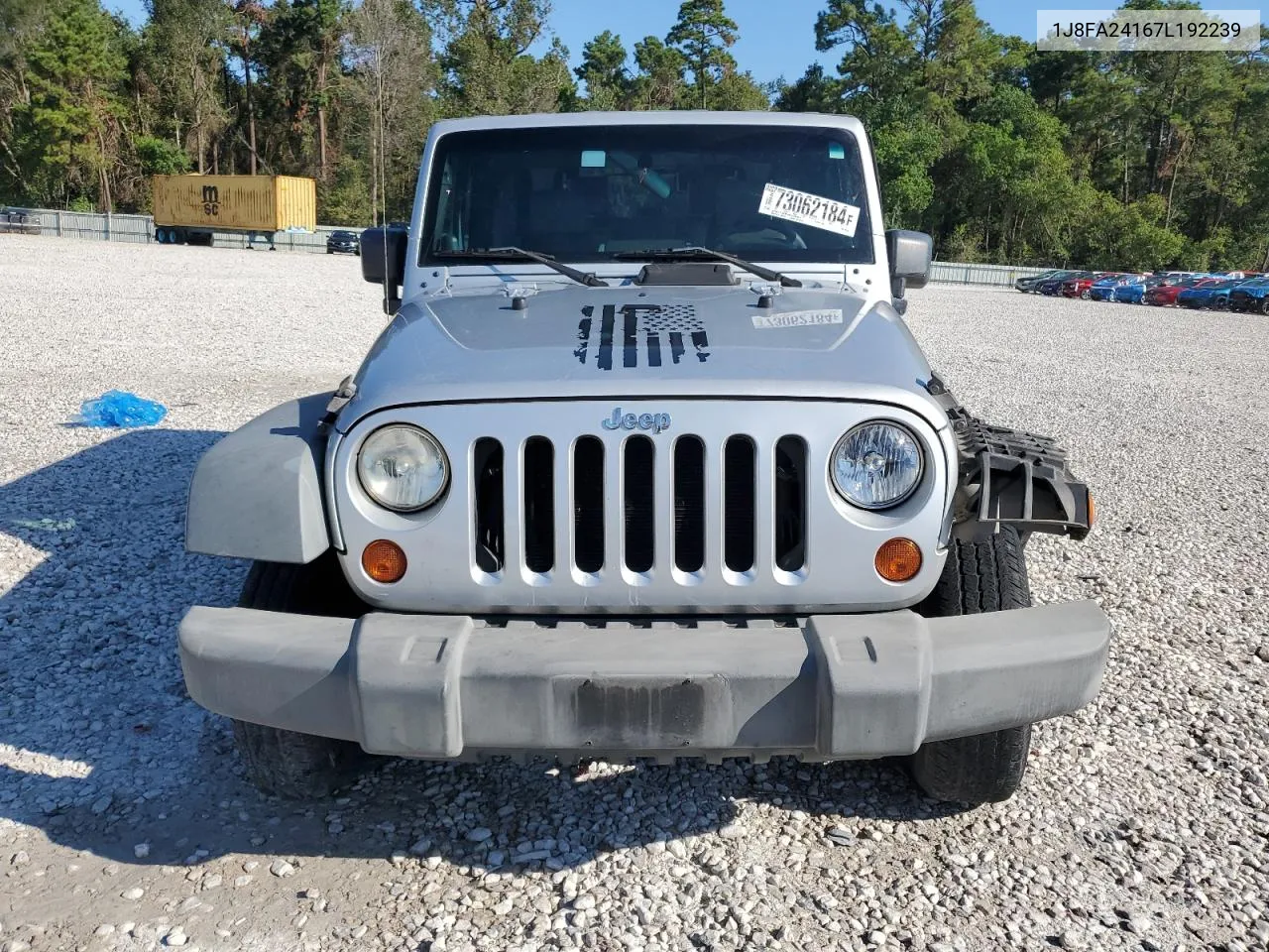 2007 Jeep Wrangler X VIN: 1J8FA24167L192239 Lot: 73062184