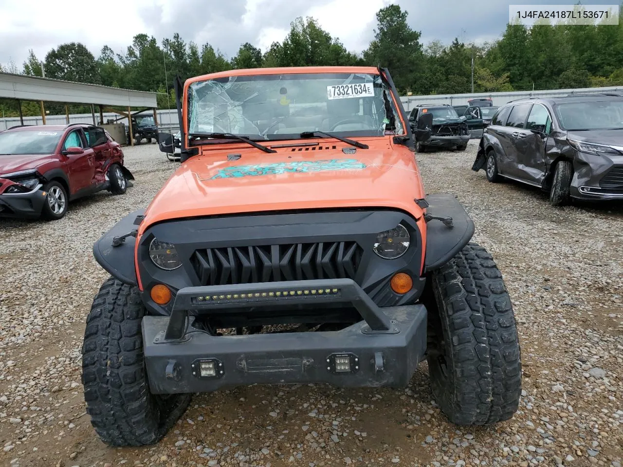 2007 Jeep Wrangler X VIN: 1J4FA24187L153671 Lot: 73321634