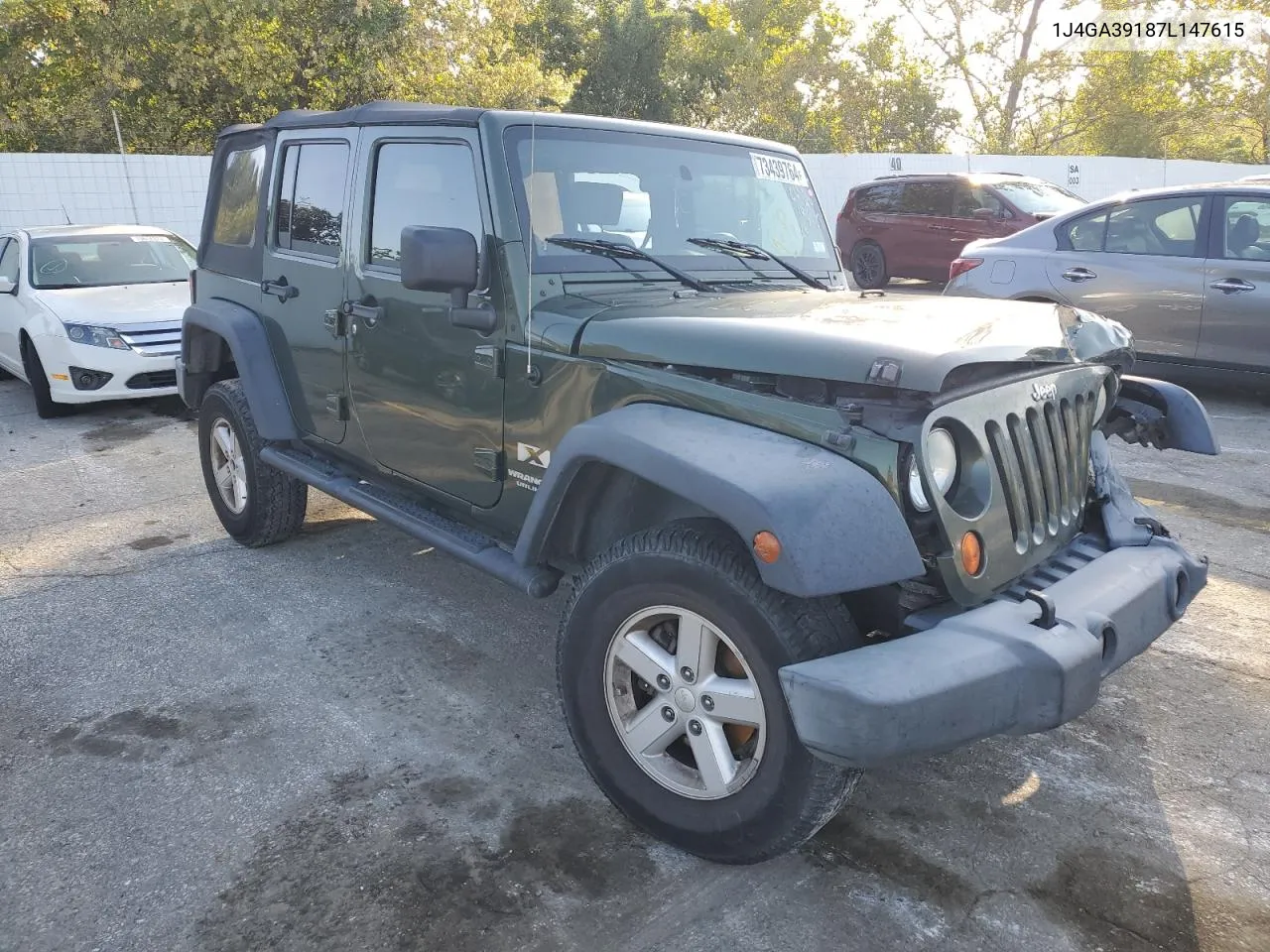 2007 Jeep Wrangler X VIN: 1J4GA39187L147615 Lot: 73439764