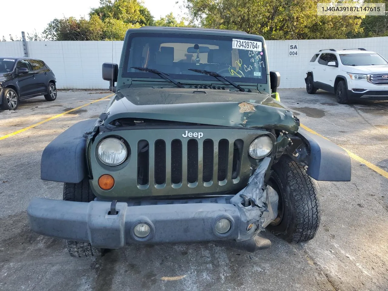 2007 Jeep Wrangler X VIN: 1J4GA39187L147615 Lot: 73439764