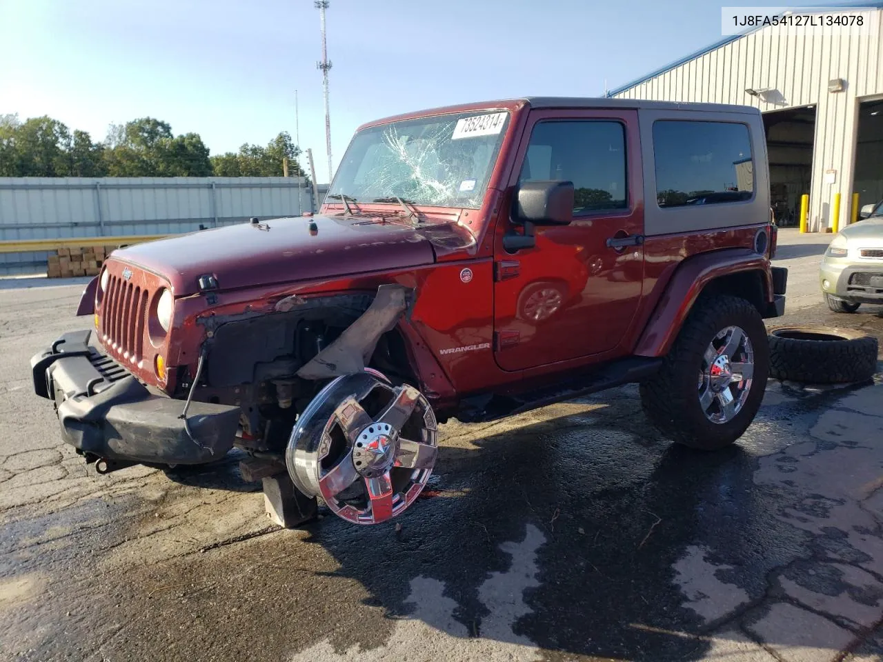 2007 Jeep Wrangler Sahara VIN: 1J8FA54127L134078 Lot: 73524314