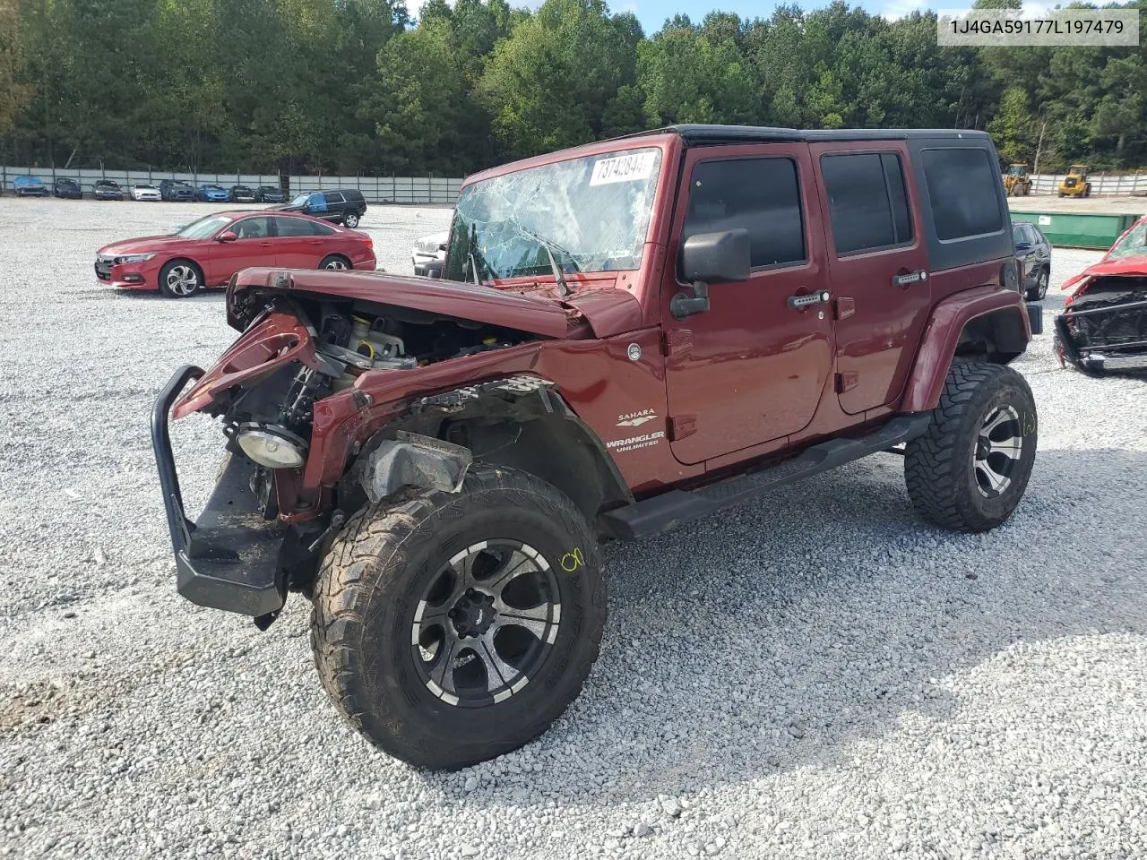 2007 Jeep Wrangler Sahara VIN: 1J4GA59177L197479 Lot: 73742844