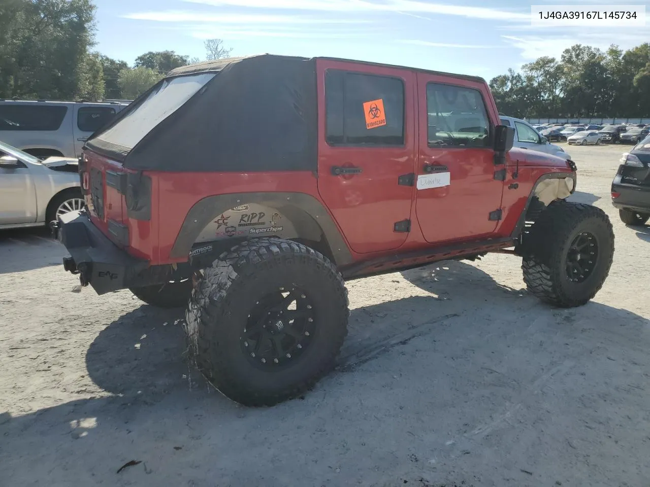 2007 Jeep Wrangler X VIN: 1J4GA39167L145734 Lot: 74079524