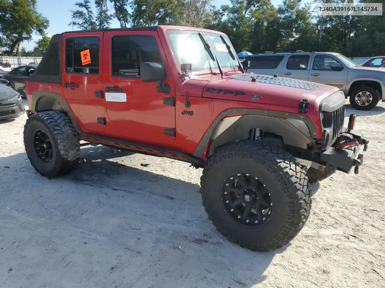 2007 Jeep Wrangler X VIN: 1J4GA39167L145734 Lot: 74079524