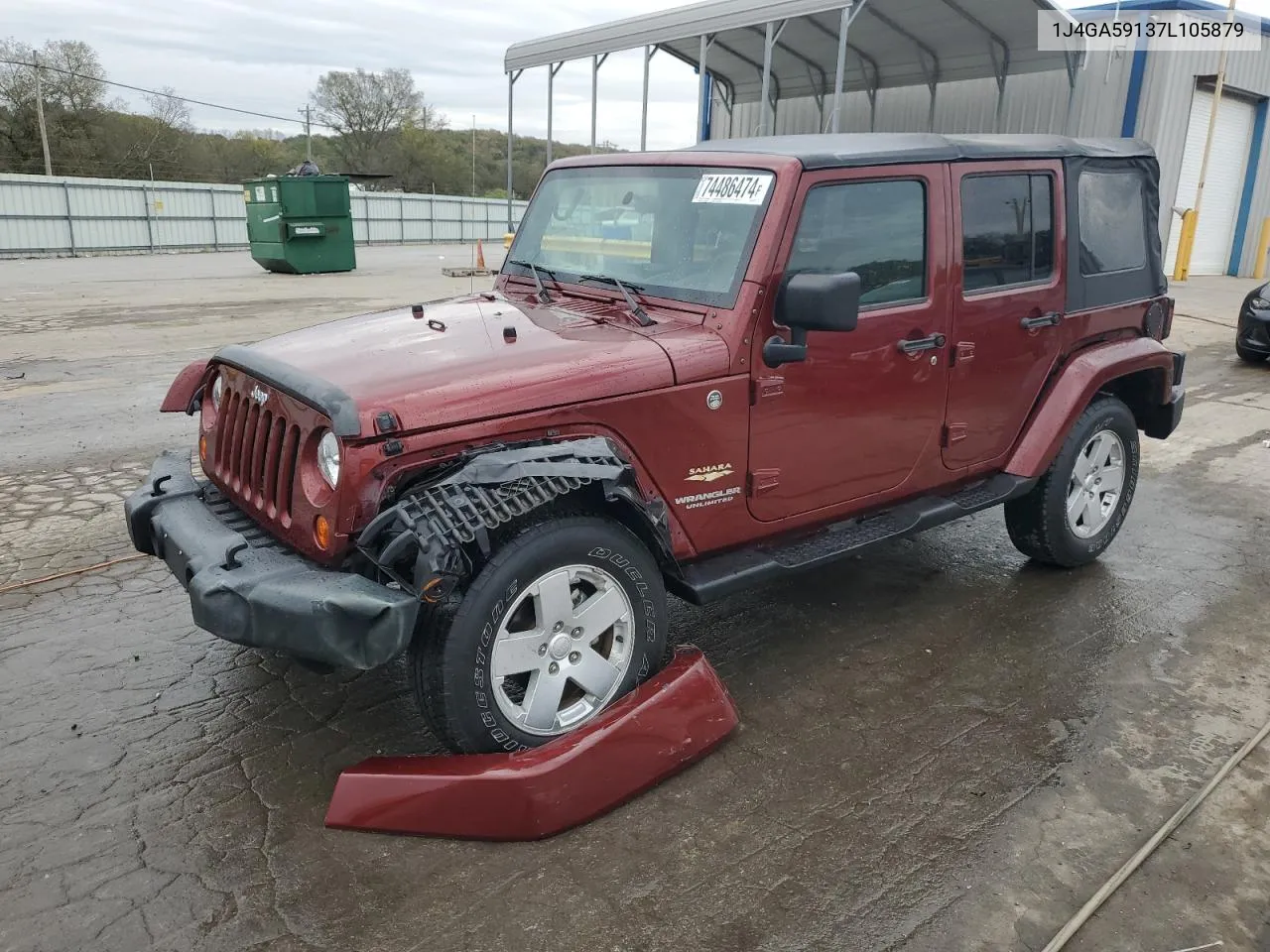 2007 Jeep Wrangler Sahara VIN: 1J4GA59137L105879 Lot: 74486474