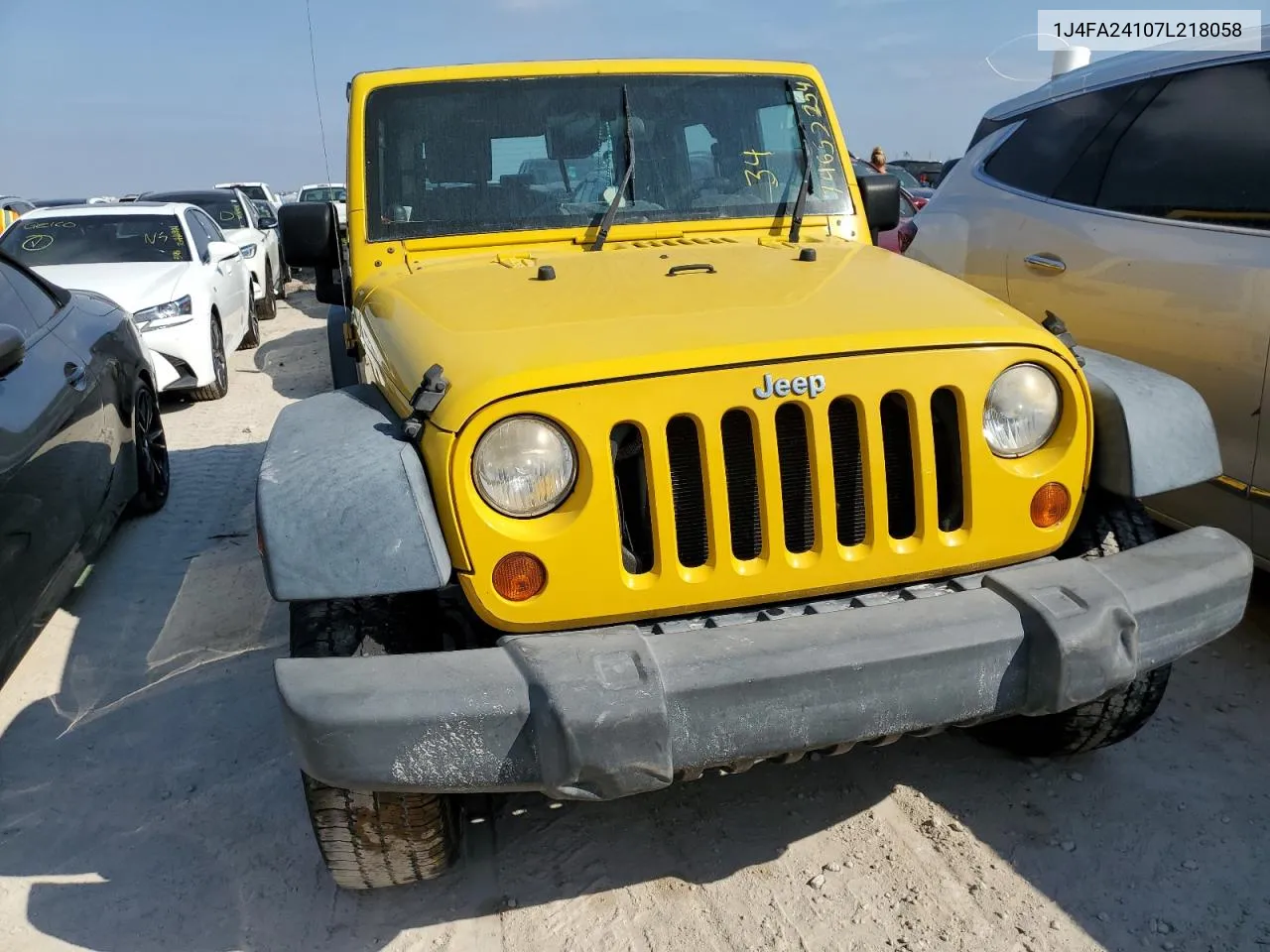 2007 Jeep Wrangler X VIN: 1J4FA24107L218058 Lot: 74652254