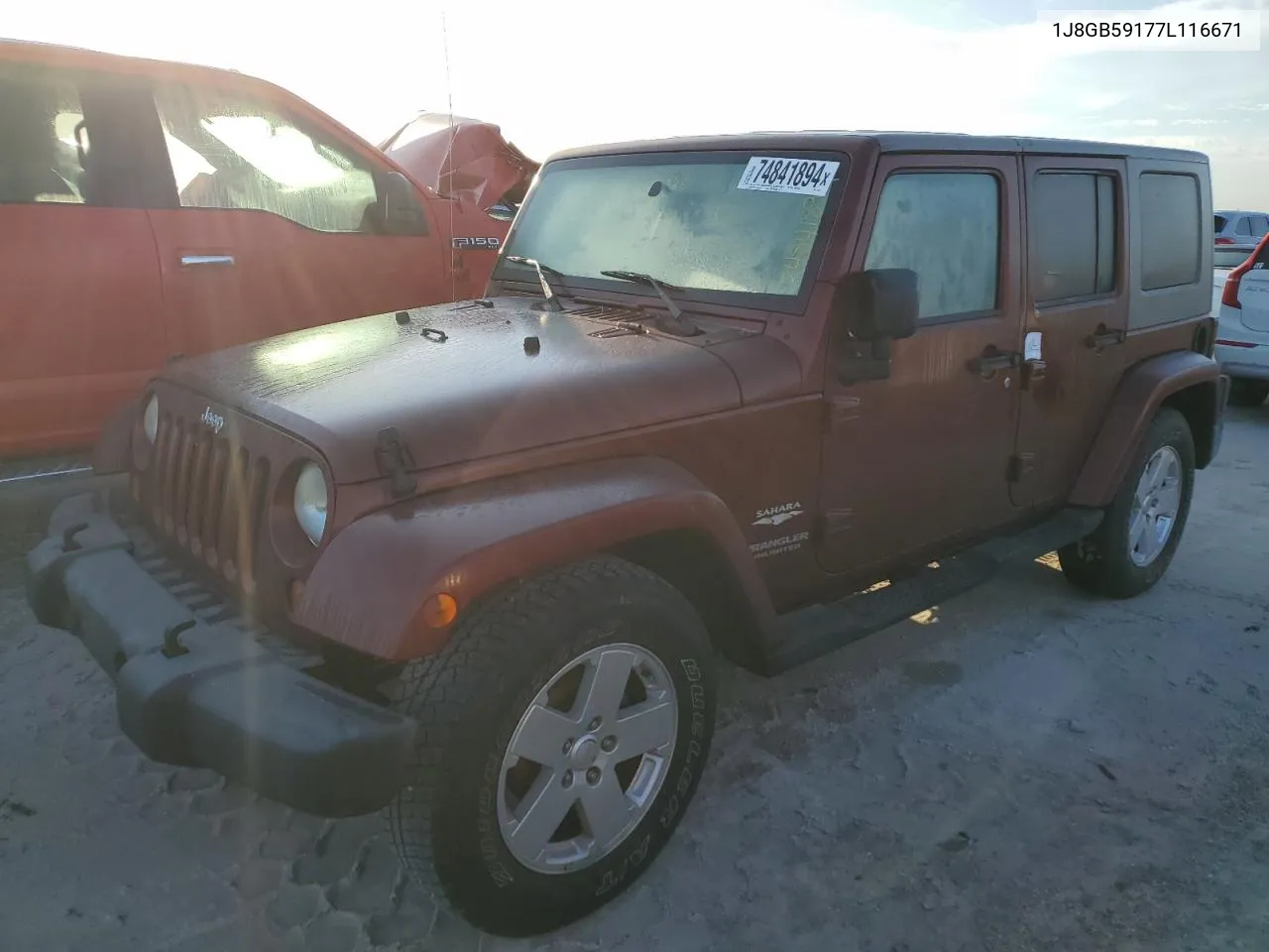 2007 Jeep Wrangler Sahara VIN: 1J8GB59177L116671 Lot: 74841894