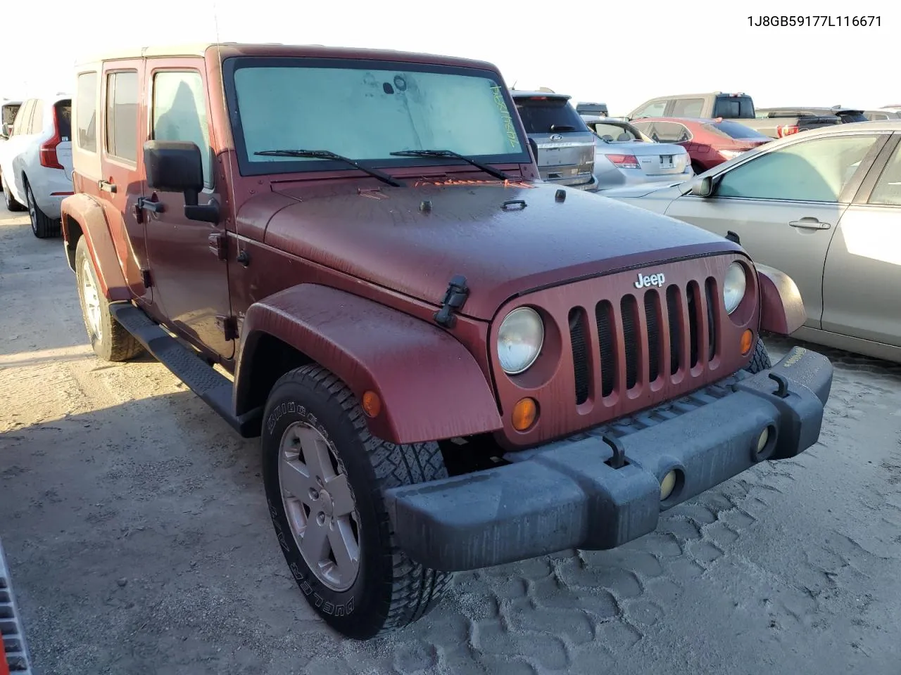 2007 Jeep Wrangler Sahara VIN: 1J8GB59177L116671 Lot: 74841894