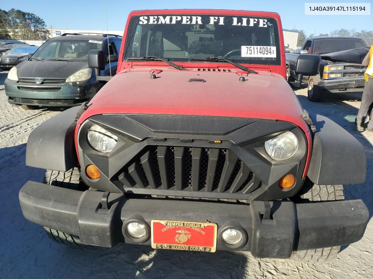 2007 Jeep Wrangler X VIN: 1J4GA39147L115194 Lot: 75114094