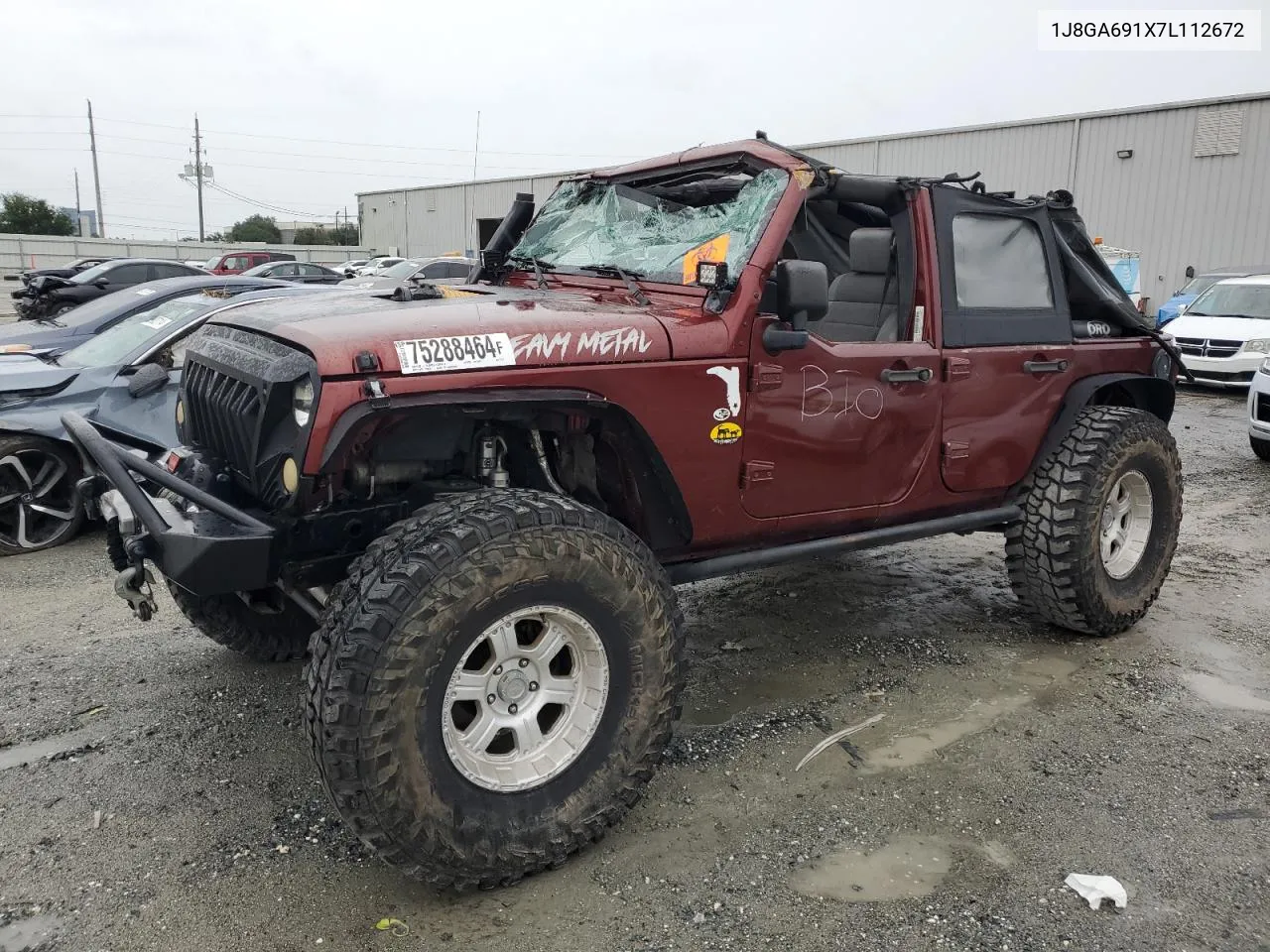 2007 Jeep Wrangler Rubicon VIN: 1J8GA691X7L112672 Lot: 75288464