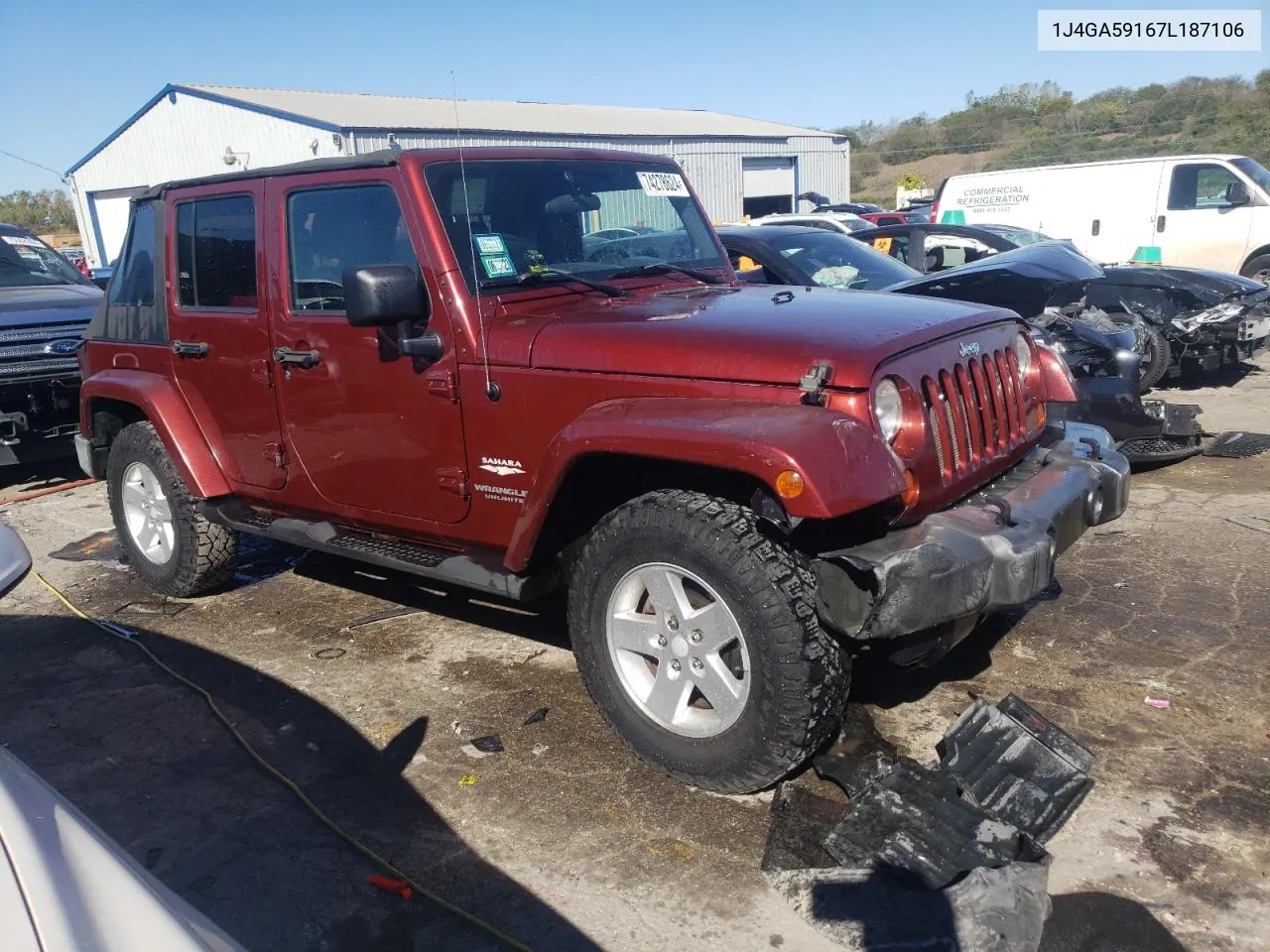 2007 Jeep Wrangler Sahara VIN: 1J4GA59167L187106 Lot: 75671594