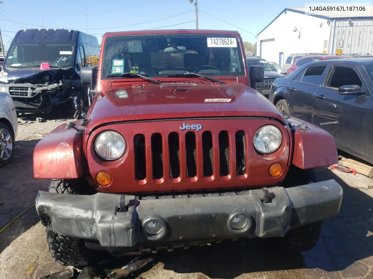 2007 Jeep Wrangler Sahara VIN: 1J4GA59167L187106 Lot: 75671594