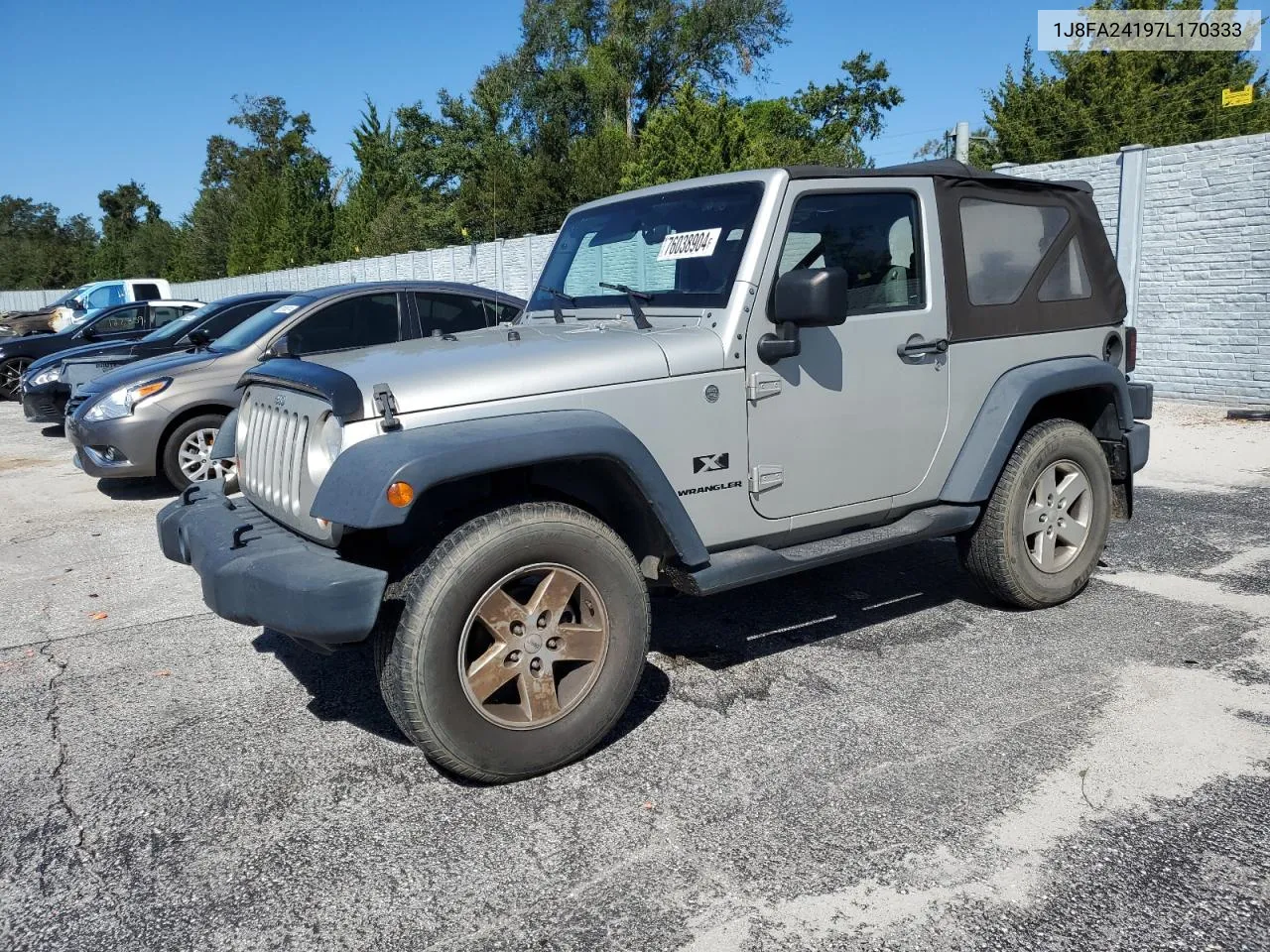 2007 Jeep Wrangler X VIN: 1J8FA24197L170333 Lot: 76038904