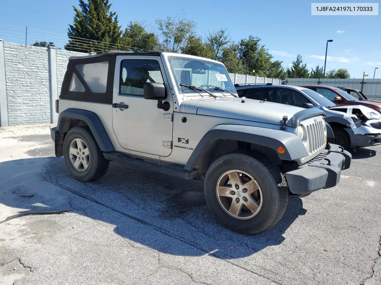 2007 Jeep Wrangler X VIN: 1J8FA24197L170333 Lot: 76038904