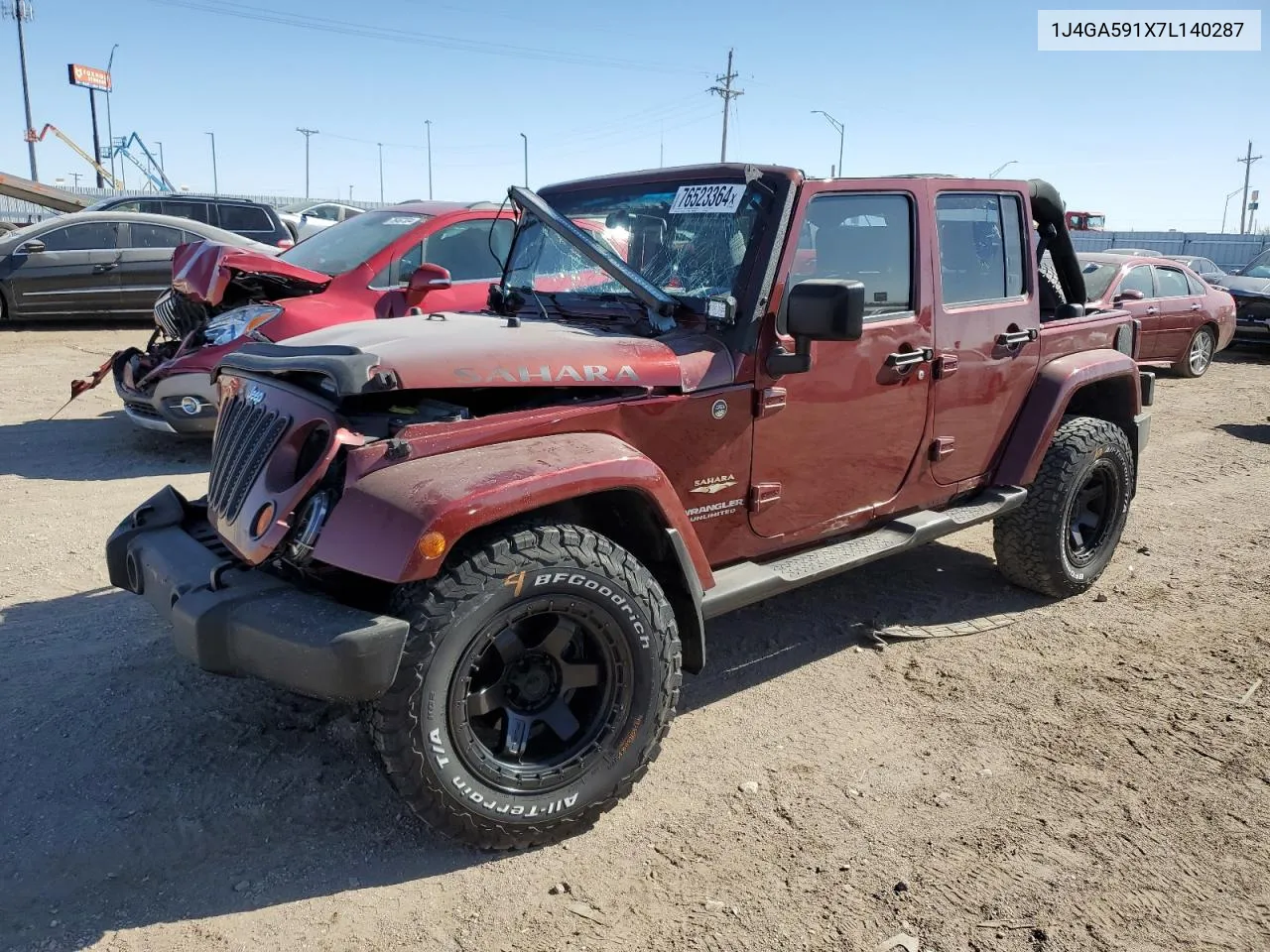 2007 Jeep Wrangler Sahara VIN: 1J4GA591X7L140287 Lot: 76523364