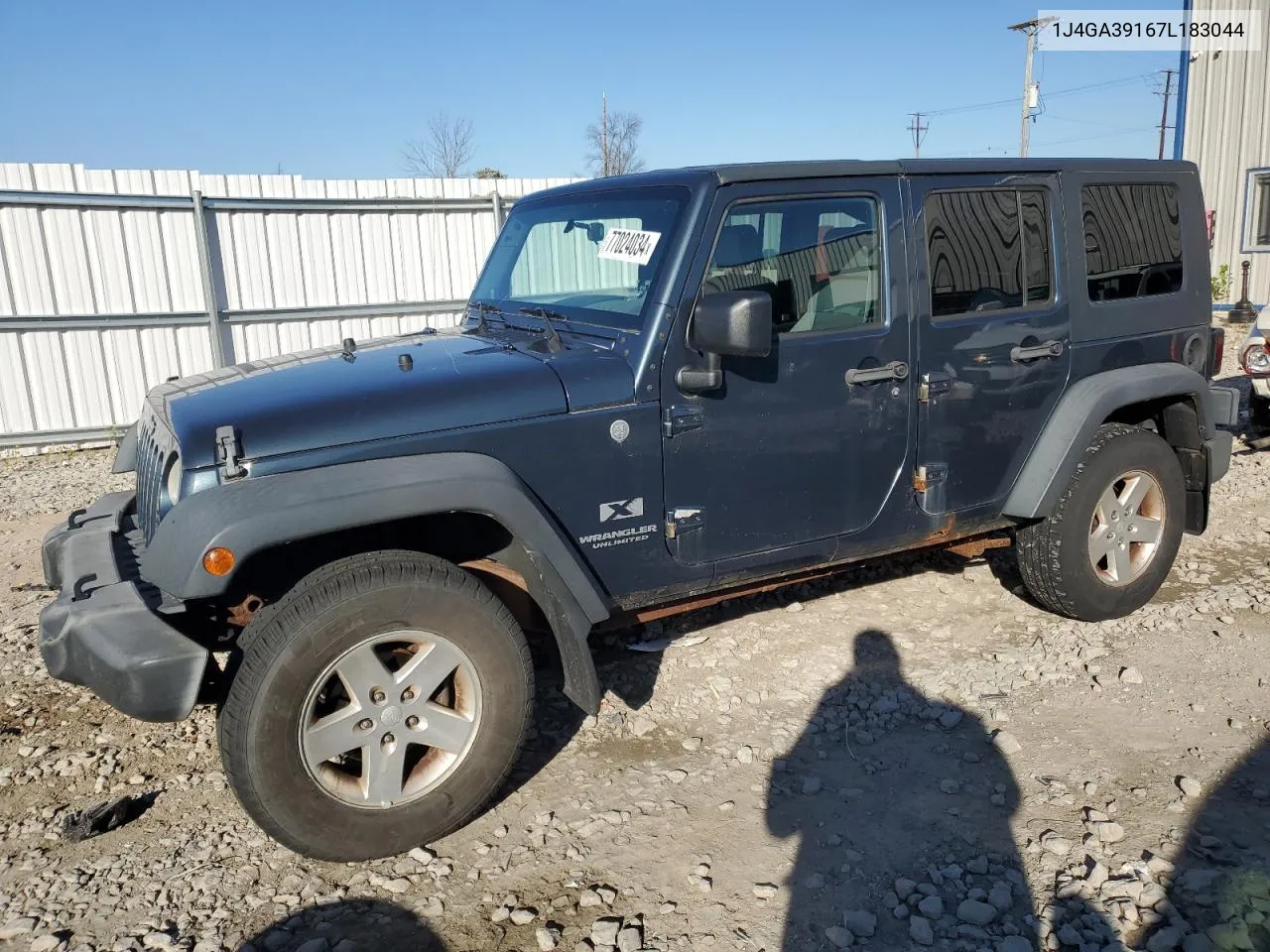 2007 Jeep Wrangler X VIN: 1J4GA39167L183044 Lot: 77024034