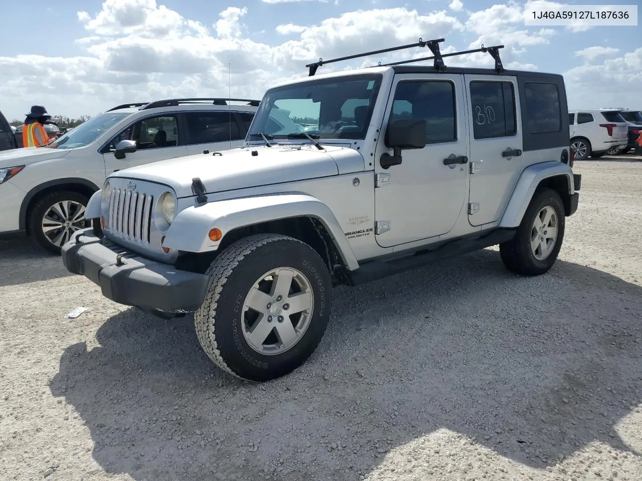 2007 Jeep Wrangler Sahara VIN: 1J4GA59127L187636 Lot: 77776184