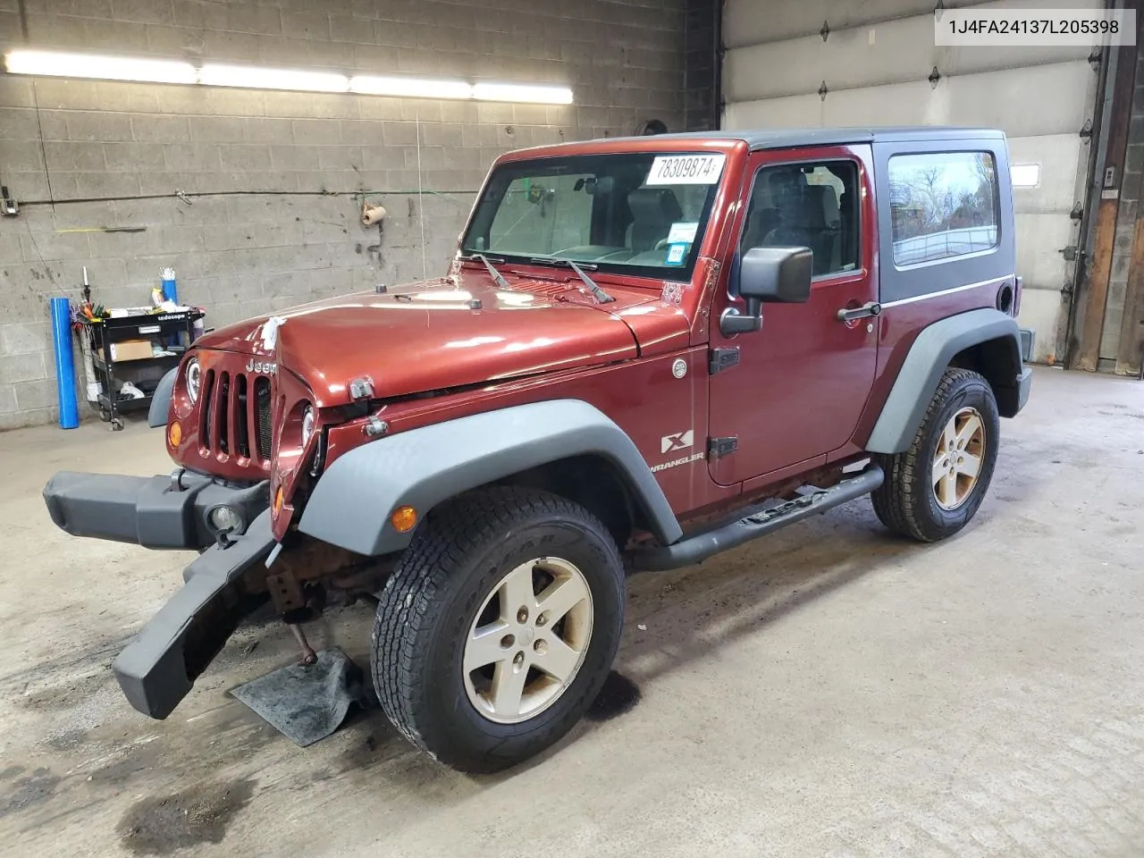 2007 Jeep Wrangler X VIN: 1J4FA24137L205398 Lot: 78309874