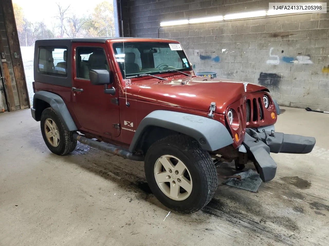 2007 Jeep Wrangler X VIN: 1J4FA24137L205398 Lot: 78309874