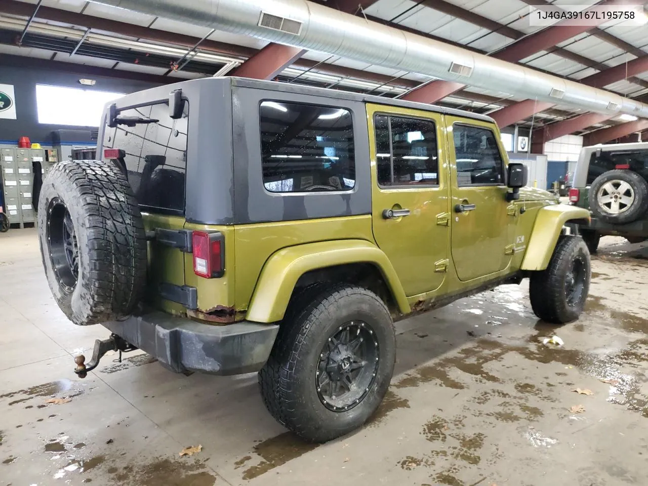 2007 Jeep Wrangler X VIN: 1J4GA39167L195758 Lot: 81823214