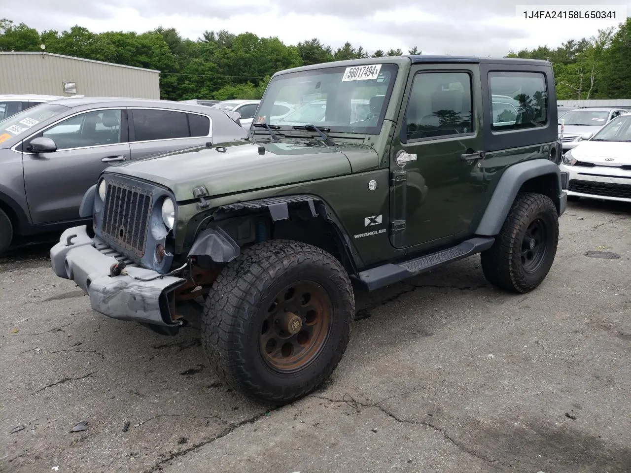 2008 Jeep Wrangler X VIN: 1J4FA24158L650341 Lot: 56017494