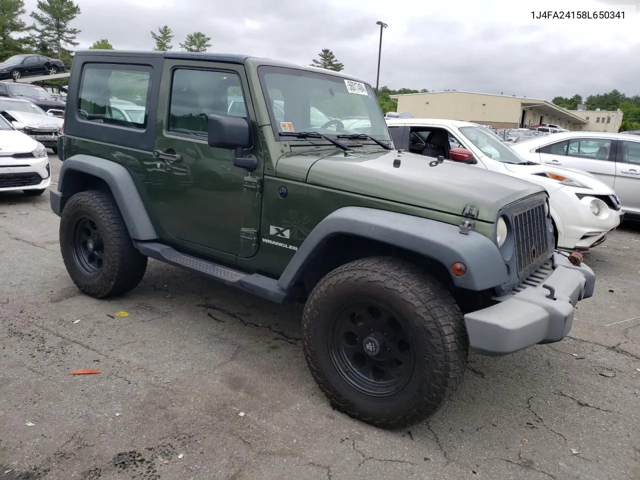 2008 Jeep Wrangler X VIN: 1J4FA24158L650341 Lot: 56017494