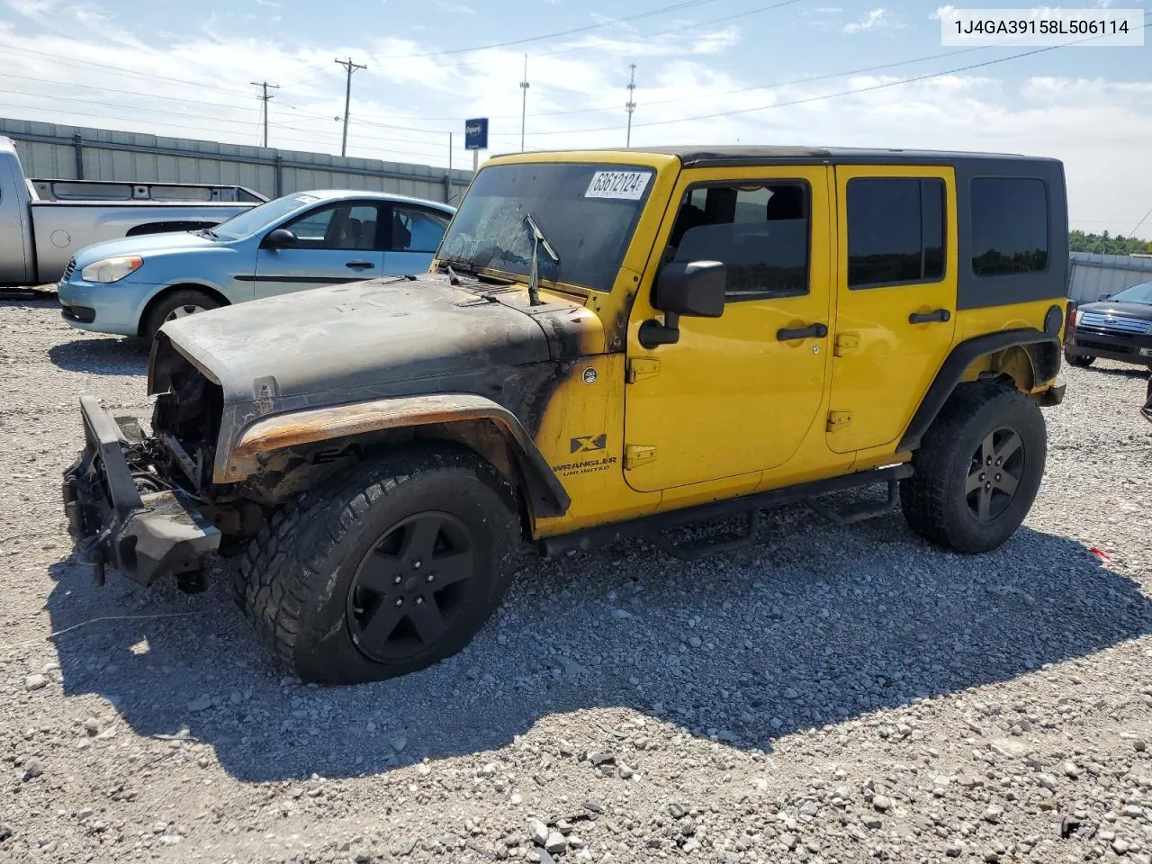 2008 Jeep Wrangler Unlimited X VIN: 1J4GA39158L506114 Lot: 63612124