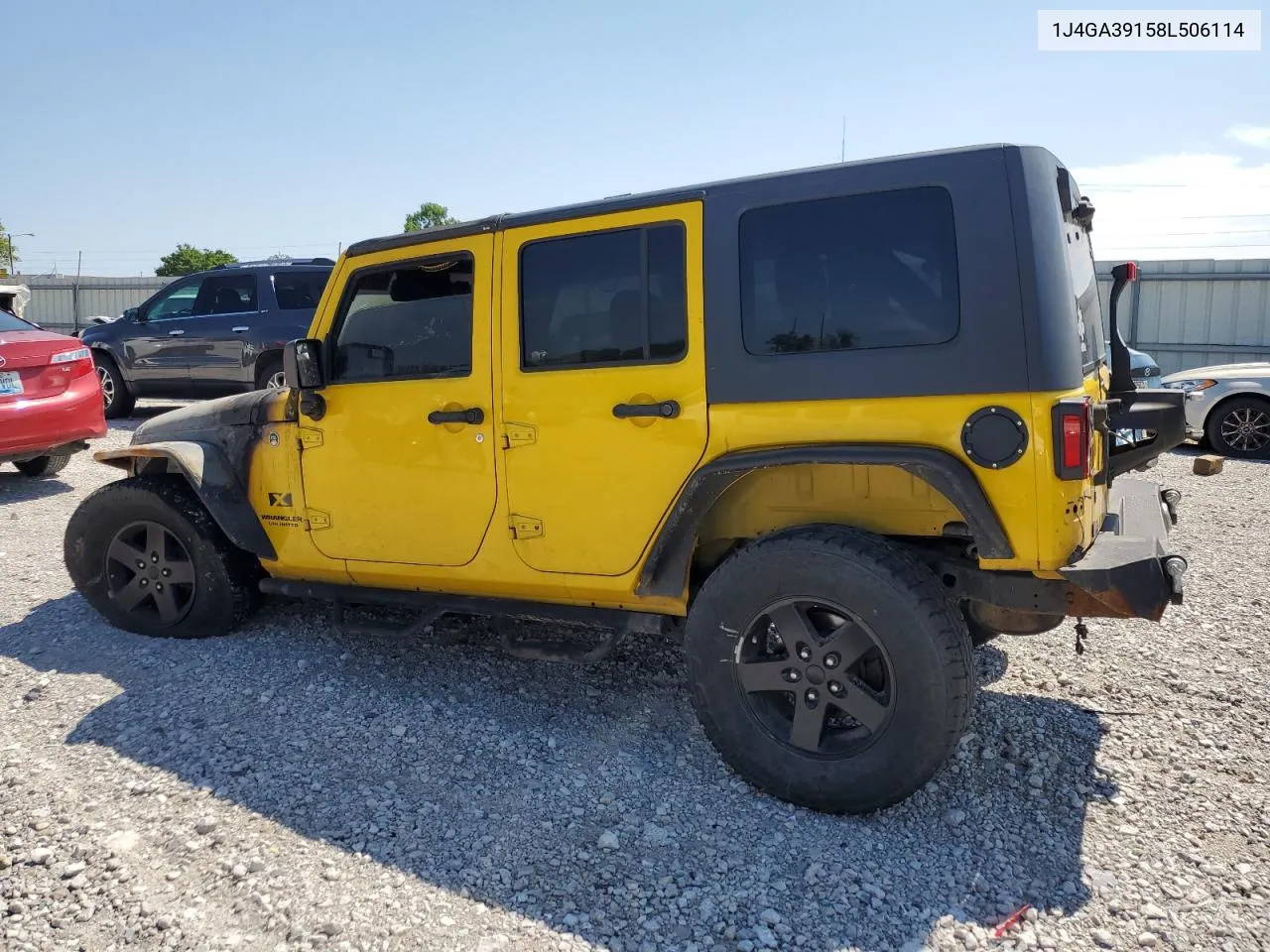 2008 Jeep Wrangler Unlimited X VIN: 1J4GA39158L506114 Lot: 63612124