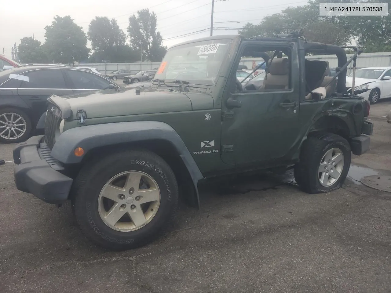 2008 Jeep Wrangler X VIN: 1J4FA24178L570538 Lot: 65563724