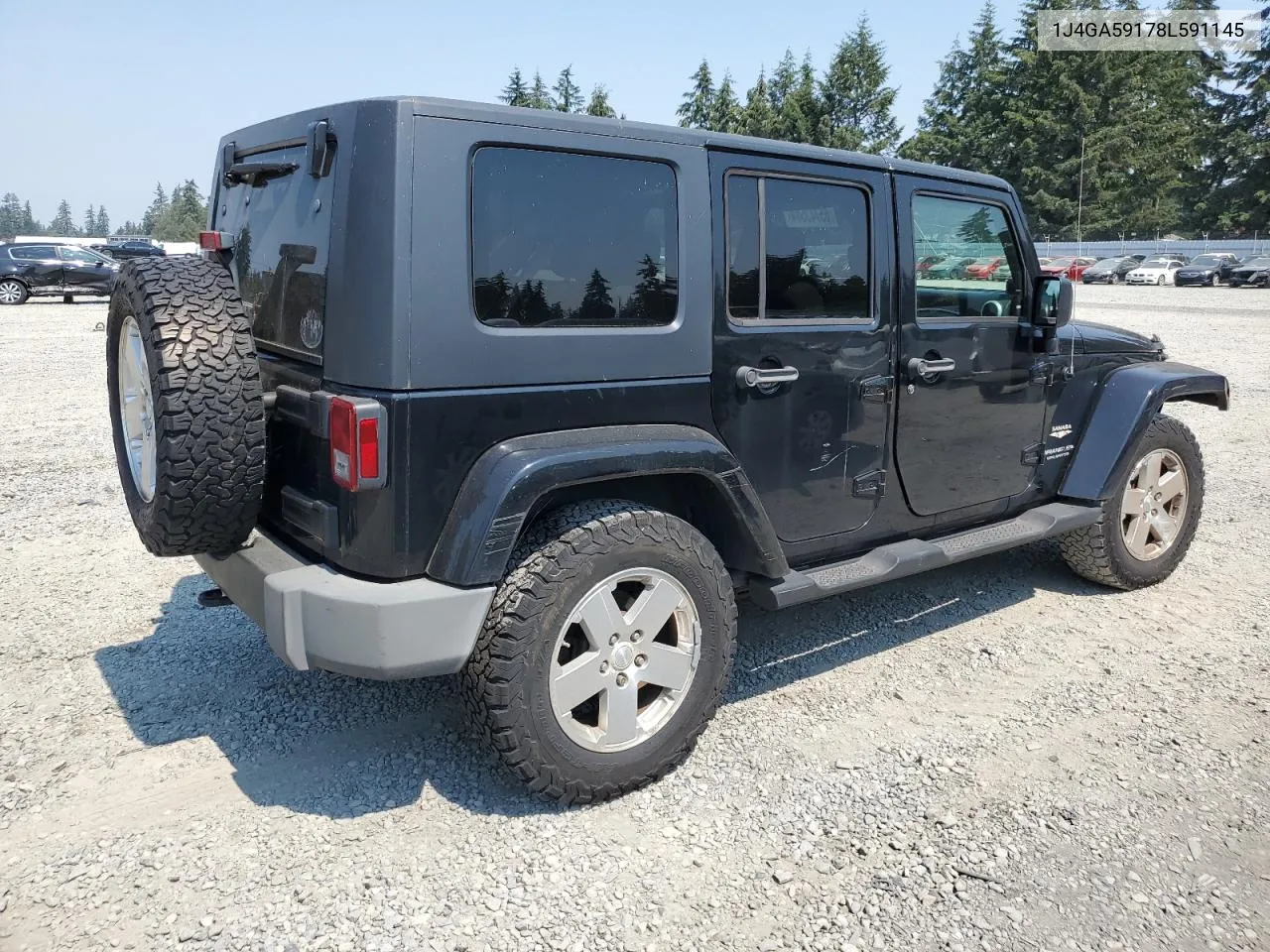 1J4GA59178L591145 2008 Jeep Wrangler Unlimited Sahara