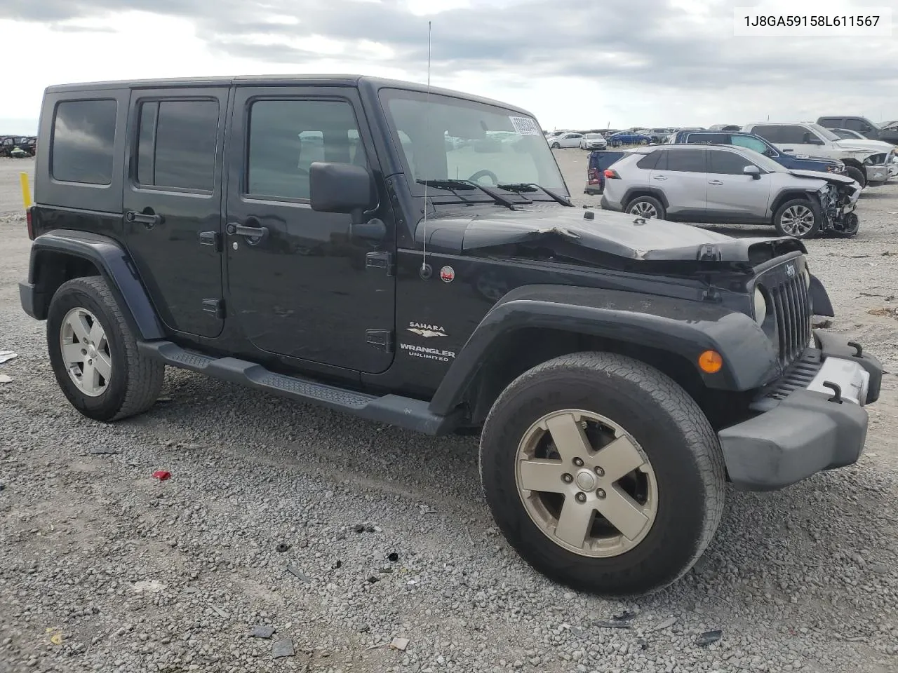 2008 Jeep Wrangler Unlimited Sahara VIN: 1J8GA59158L611567 Lot: 66905644