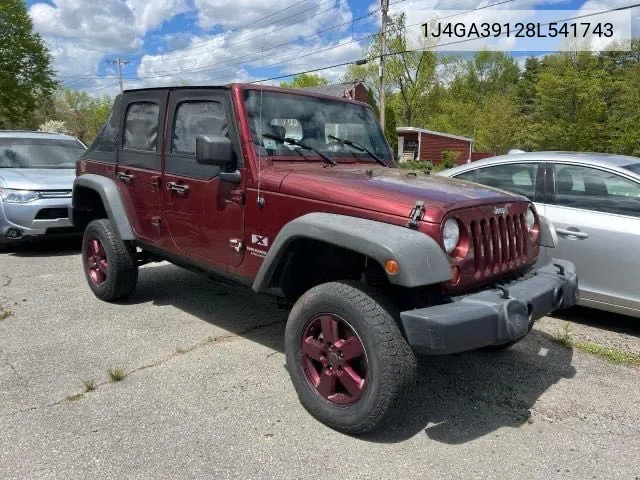 2008 Jeep Wrangler Unlimited X VIN: 1J4GA39128L541743 Lot: 67307244