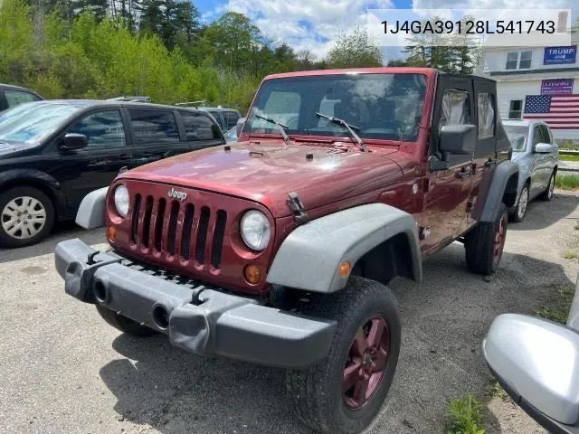 2008 Jeep Wrangler Unlimited X VIN: 1J4GA39128L541743 Lot: 67307244