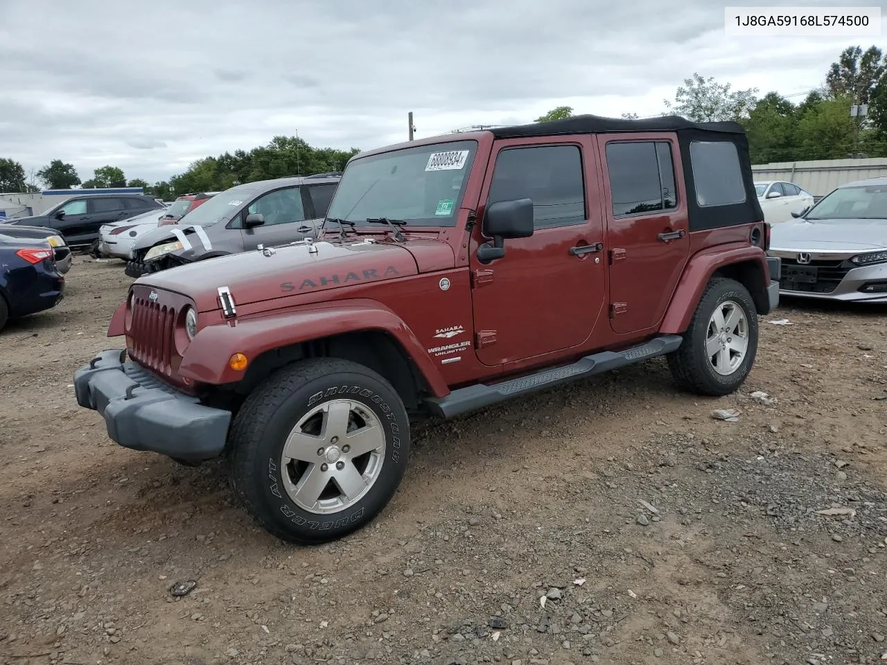 2008 Jeep Wrangler Unlimited Sahara VIN: 1J8GA59168L574500 Lot: 68808934