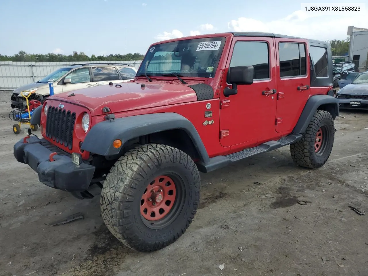 2008 Jeep Wrangler Unlimited X VIN: 1J8GA391X8L558823 Lot: 69168794