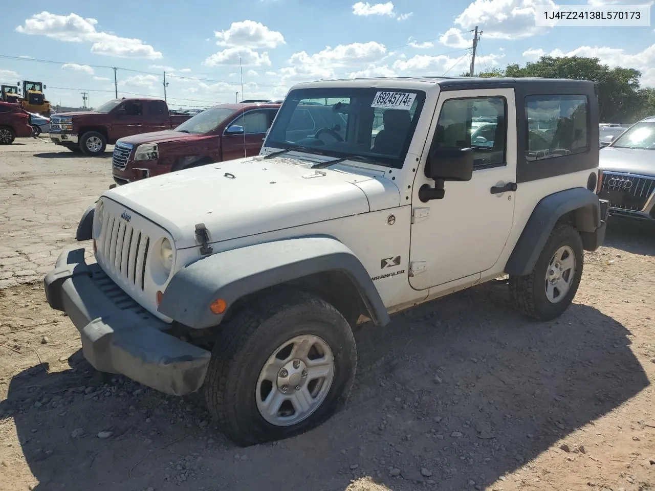 2008 Jeep Wrangler X VIN: 1J4FZ24138L570173 Lot: 69245774