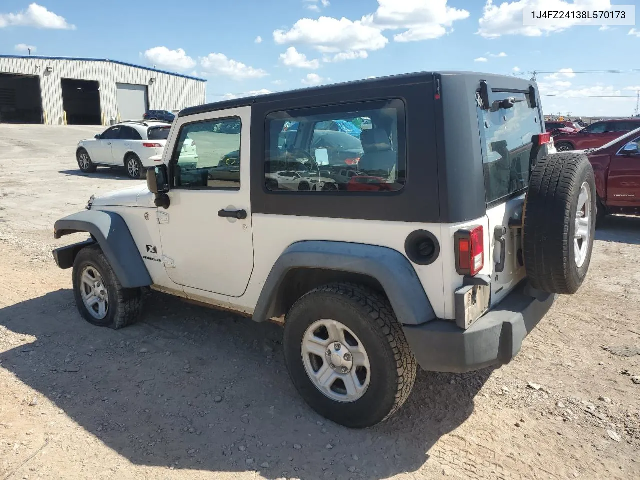 2008 Jeep Wrangler X VIN: 1J4FZ24138L570173 Lot: 69245774