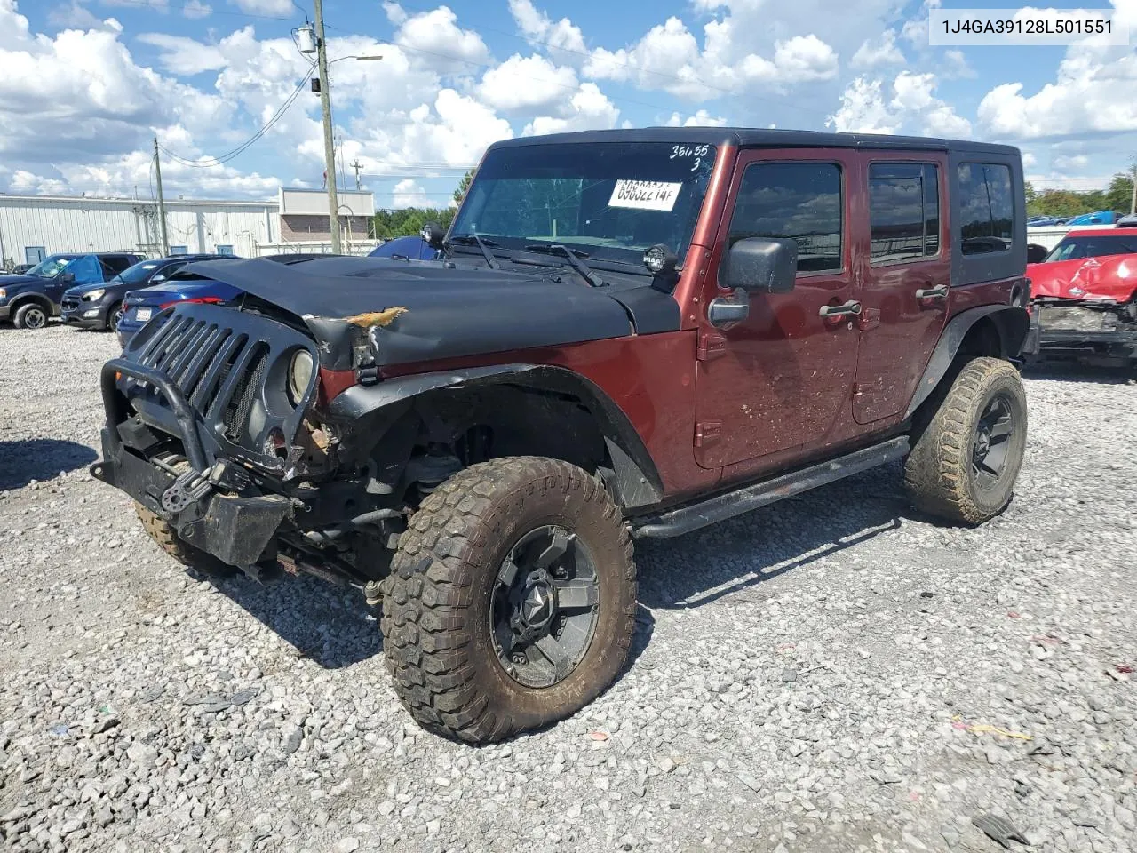 2008 Jeep Wrangler Unlimited X VIN: 1J4GA39128L501551 Lot: 69832214