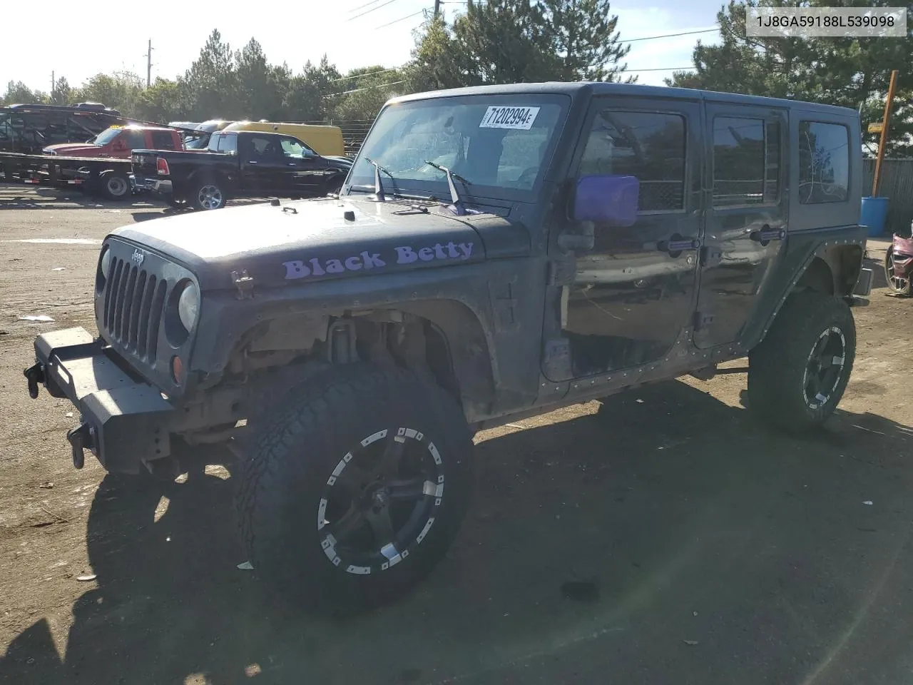 2008 Jeep Wrangler Unlimited Sahara VIN: 1J8GA59188L539098 Lot: 71202994